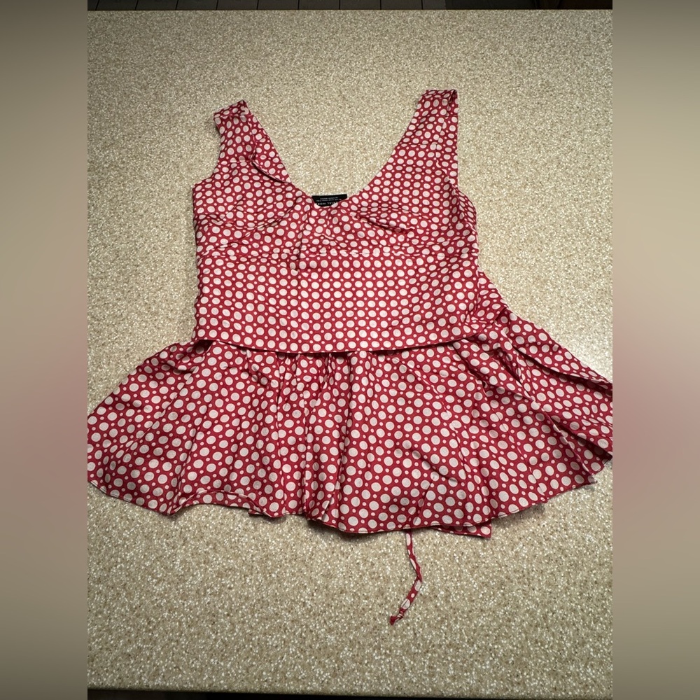 Marni Red and White Polka Dot Blouse